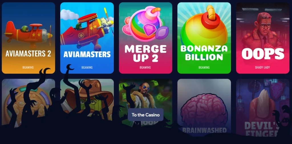 Podgląd strony afiliacyjnej Irwin Casino